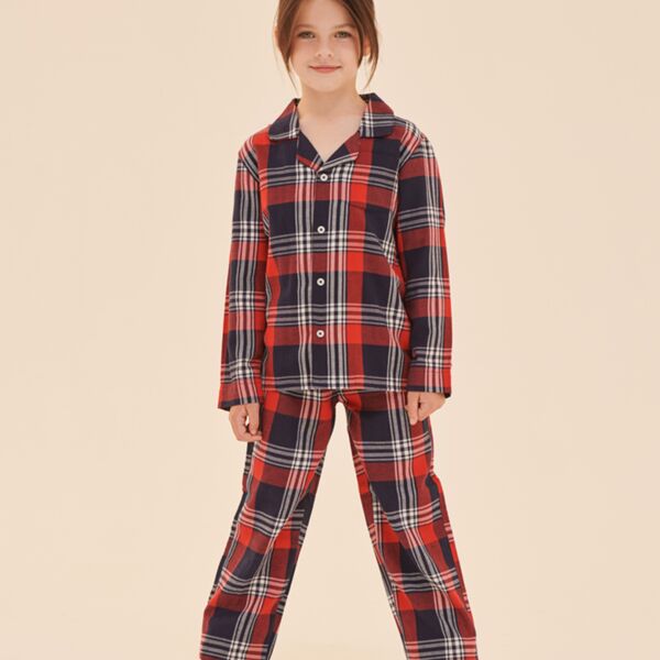 SF Clothing Kids Tartan Lounge Set Thumbnail
