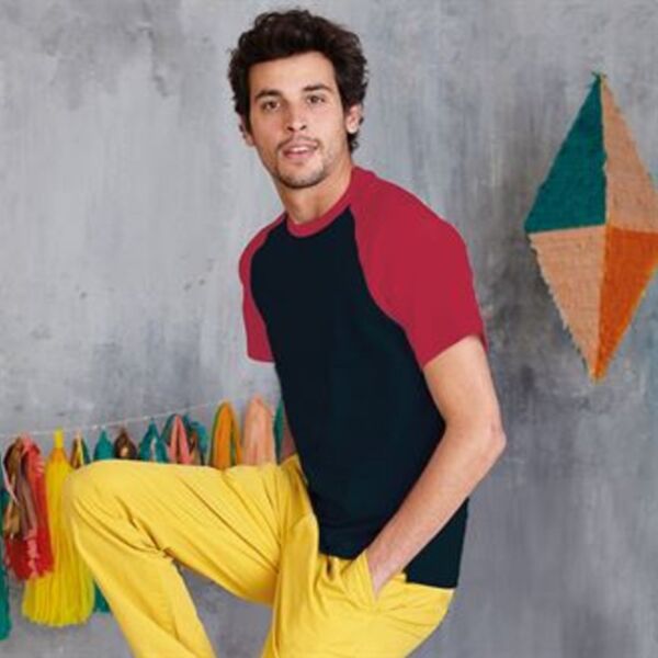 Baseball Short-sleeved two-tone T-shirt Thumbnail