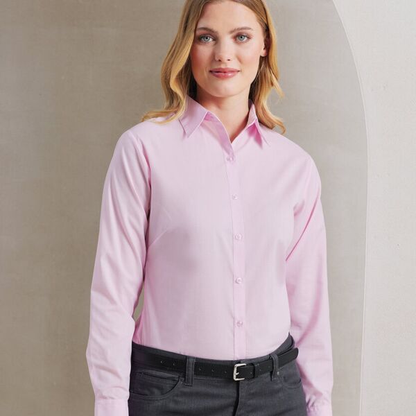 Women's poplin long sleeve blouse Thumbnail