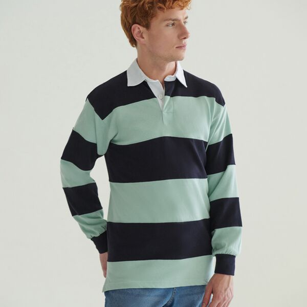 Front Row Sewn Stripe Rugby Shirt Thumbnail