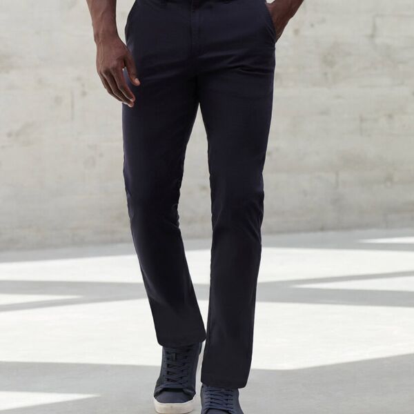 Stretch chinos with flex waistband Thumbnail