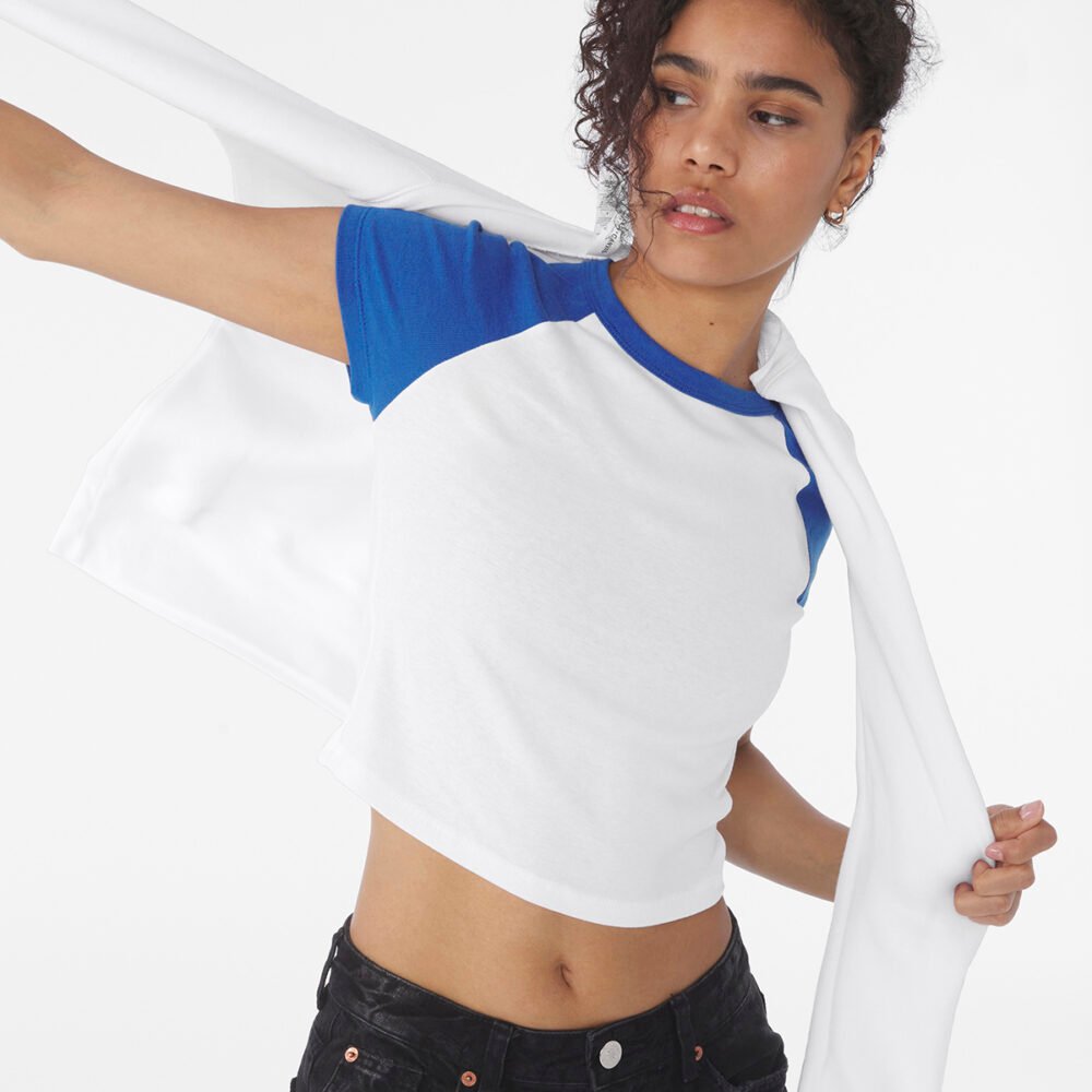 Womens micro rib raglan baby t-shirt