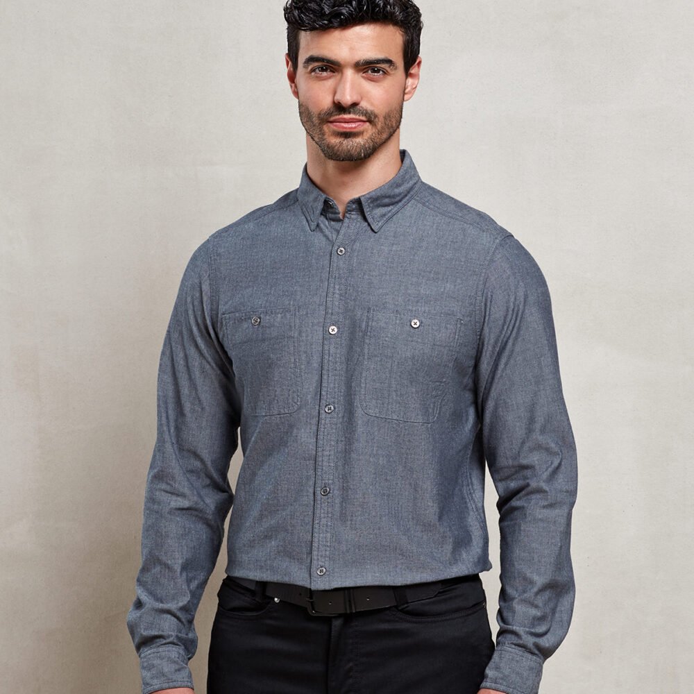 Mens Chambray shirt, organic and Fairtrade certified
