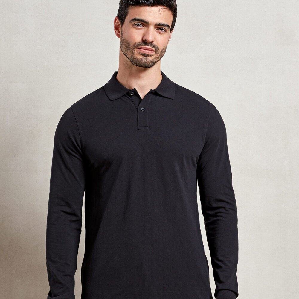 Essential unisex long sleeve workwear polo shirt