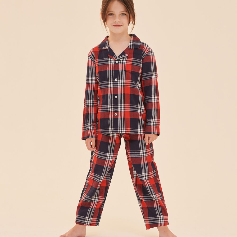 Kids tartan lounge set